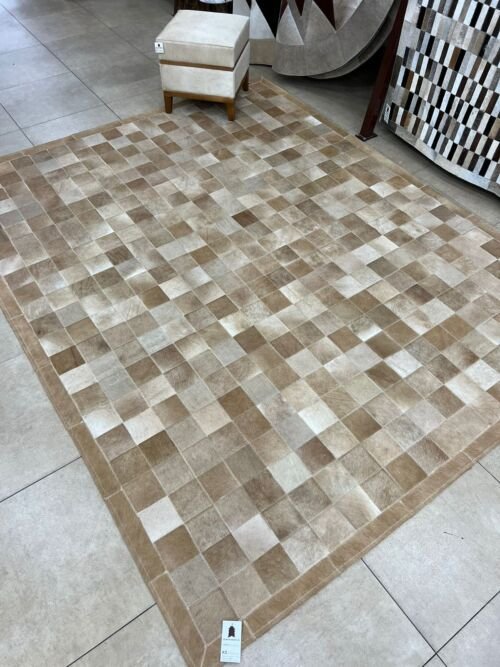 Tapete de Couro 2,5x3,0m Quadriculado (10x10)