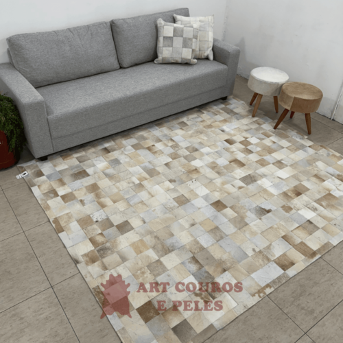 Tapete costurado 2,5x3,0M - Quadriculado (10x10)