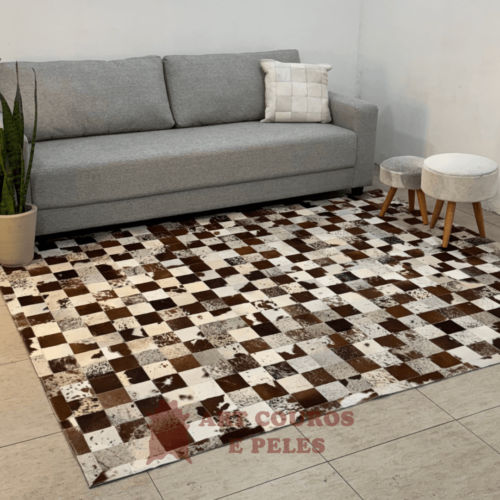 Tapete costurado 2,0x2,5m - Quadriculado (10x10)