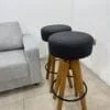 Banqueta Berlim Preta - Giratória Sob encomenda