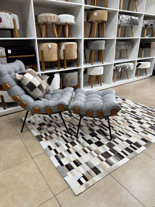 Tapete costurado 1,5x2,0m - Quadriculado (3x9) - Imagem 2