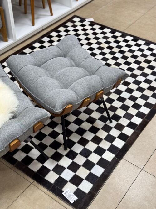 Tapete costurado 1,5x2,0m - Quadriculado (7x7)
