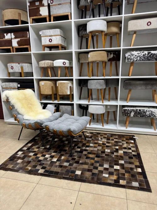 Tapete costurado 1,5x2,0m - Quadriculado (7x7)