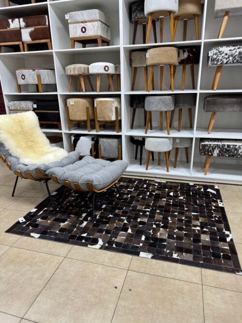 Tapete costurado 1,5x2,0m - Quadriculado (7x7)