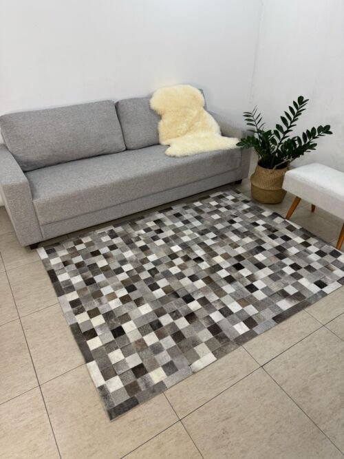 Tapete costurado 1,5x2,0m - Quadriculado (7x7)