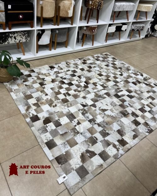 Tapete de Couro 2,0x2,5M - Quadriculado (10x10)