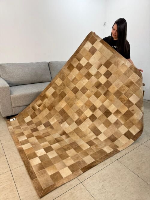 Tapete costurado 1,5×2,0m – Quadriculado (10×10)