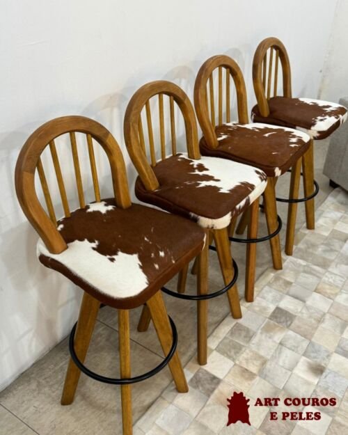 Banqueta C/Encosto Berlim C/Pelo - Giratória - Imagem 2