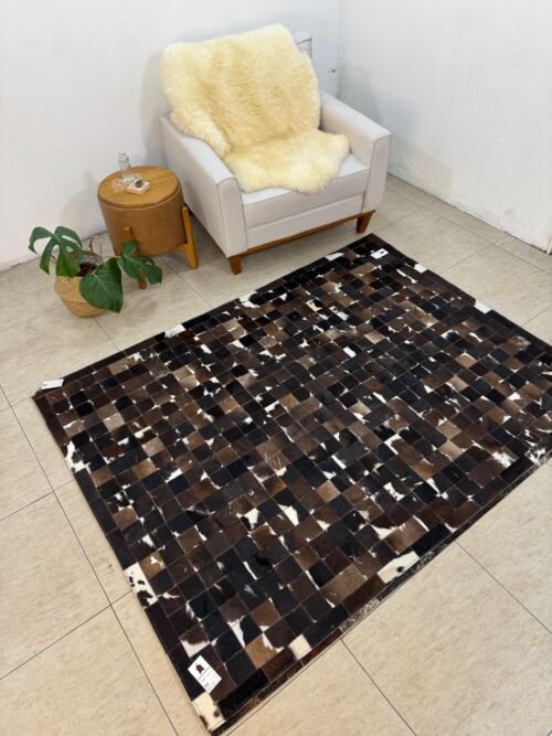 Tapete costurado 1,5x2,0m - Quadriculado (7x7)