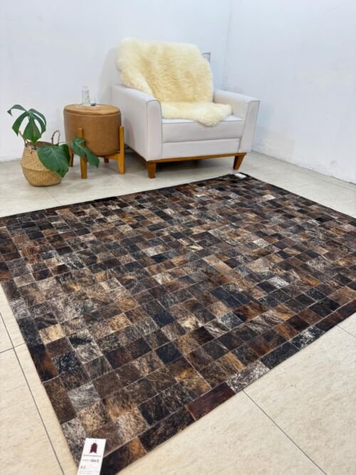 Tapete costurado 1,5x2,0m - Quadriculado (7x7)